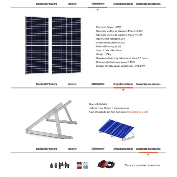 Hybrid Inverter Solar Energy Setup 20kw Panels and Battery Storage for Home Electricity