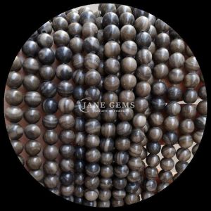 Round Shape Gems Bead Various Colors Wood Pattern Loose Bead Strands Perfect for