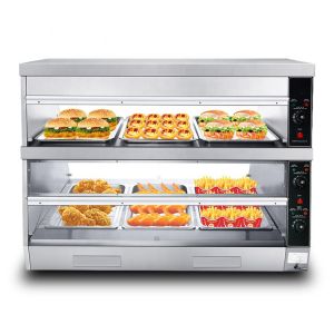 Electric Stainless Food Warming Showcase with 45kg Capacity and Adjustable