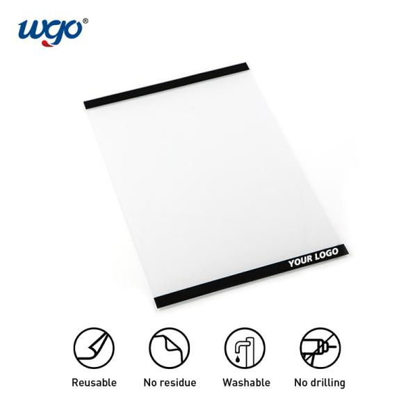 Damage Free Mounting Self Adhesive Sign Holder Photo Display Frame