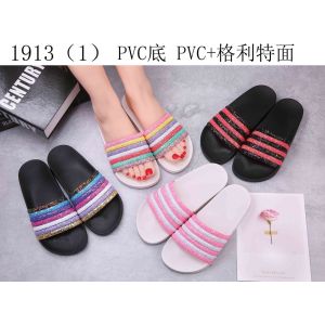 Quality Summer Rainbow Strips Casual EVA Material Slippers for sale