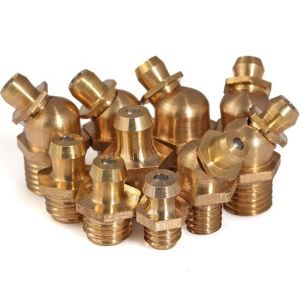Universal Car Fitment Straight Brass Hydraulic Grease Nipple M6 M8 M10 for Heavy