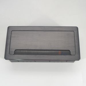 BNT brushed aluminium alloy panel power socket hide brush flip up socket for