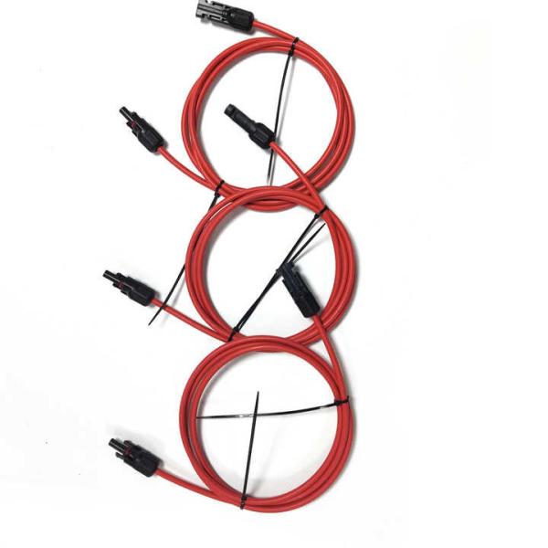 Buy MC4 Flexible Solar Power Extension Cable Temperature Rating 105°C at wholesale prices