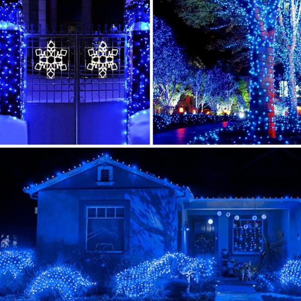 Blue Led Battery Powered Christmas Lights For Office Mini Xmas Tree Decor