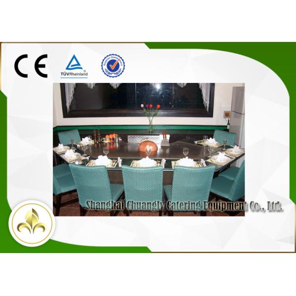 Fume Precipitator Japanese Teppanyaki Grill Equipment Customized Eleven Seat