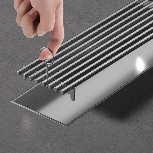 Stainless Steel Linear Floor Drain for Bathroom Shower Anti-Odor and Easy to Clean