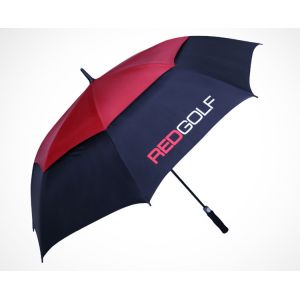 Auto open Double Layer Canopy Vented Umbrella Compact With EVA Foam Straight