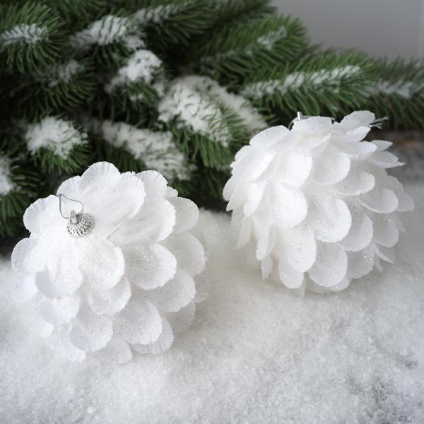 White Petal Christmas Ball Christmas Atmosphere Decoration