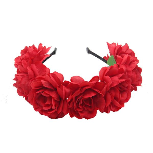 Korean bride plum hair hoop accessories elastic flower headband ladies hair beach headband wholesale