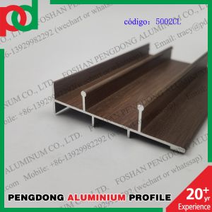 0.15mm T5 Temper Wood Finish Aluminium Profiles For Bolivia Series L20 L25 L32