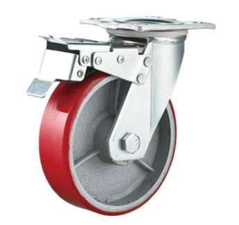 Buy 200mm Urethane Casters Iron Casters Swivel Caster Wheels Heavy Duty at wholesale prices