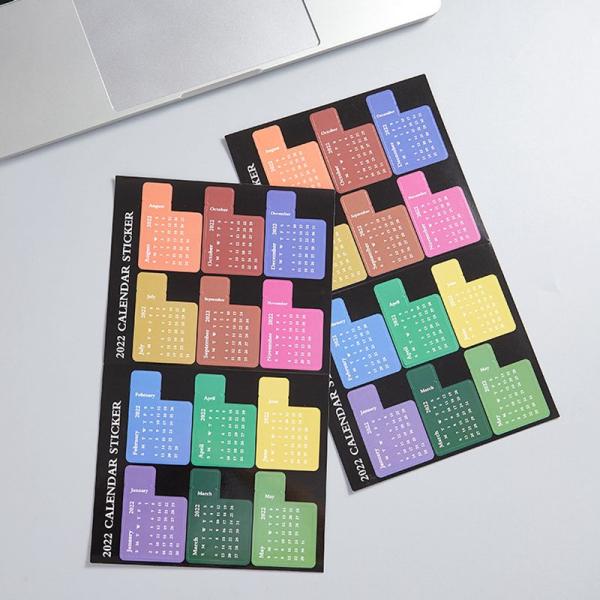 Calendar Stickers Monthly Planner Gift for Journal Notebook Agenda Style Memo Pads