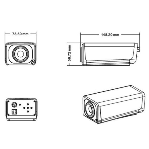 2MP 1080P Analog HD CCTV Camera , Waterproof Cctv Box Camera Housing