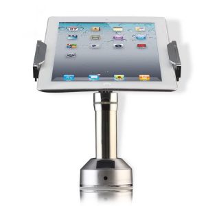 high quality tablet security stand with alarm and charging , adjustable width