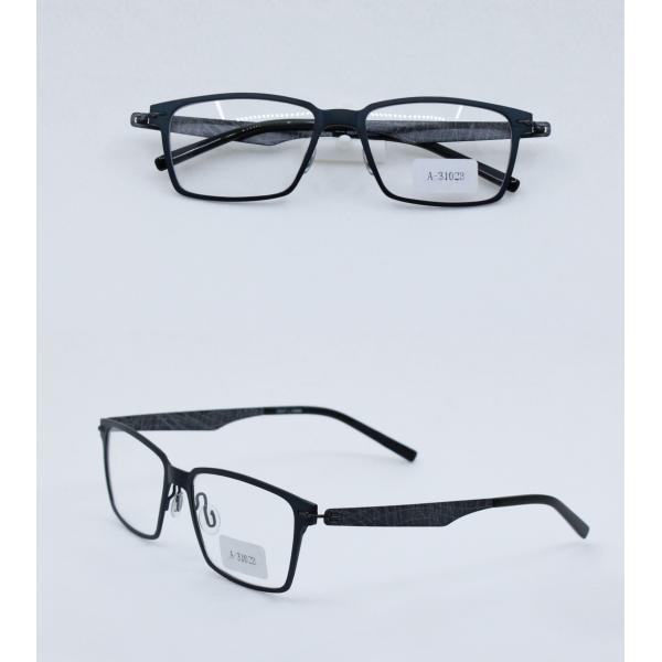 Unisex square classic eye glasses for reading anti blue non- prescription clear lens super light titanium eyegalss