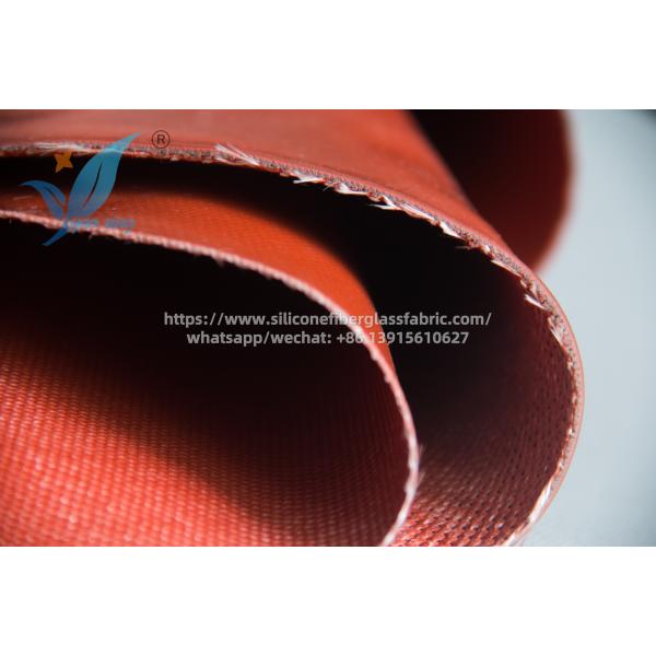 Buy 0.8mm Red Single Side Silicone Coated Fiberglass Fabric at wholesale prices