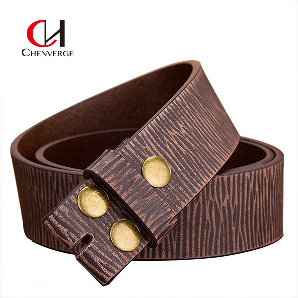 Vintage Men's Leather Belts 110cm Four Buckle Black Brown color