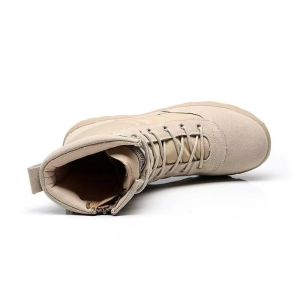 Cow Suede Desert Boots Combat HikingDurable Rubber Sole Mountaineering Boots