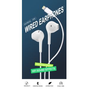 Surrounding Sound 10mm 16Ohm Lighting Cable Earphones