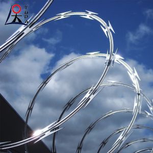 Quality Hot Dipped Galvanized BTO-18 Concertina Barbed Wire Rolls 50kg for sale
