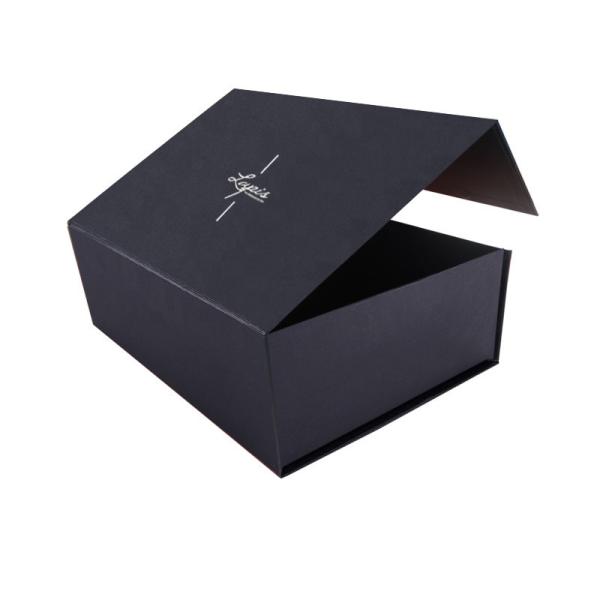 Buy 4C Square Black Rigid Gift Box Foil Stamping Logo For Chocolate at wholesale prices
