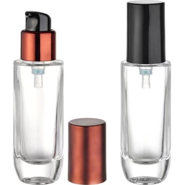 Buy Compact Design Cosmetic Pump Bottle Total Height 163mm Capacity 30ml at wholesale prices