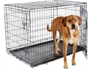 Easy Assembly Composite Pan 46cm Black Metal Dog Cage