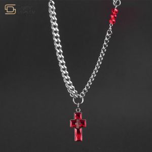 Women Men Hip Hop Titanium Steel Jewelry Bloodthirsty Clavicle Chain Choker