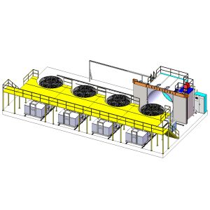 Shuttle Rotomolding Machine Oven Moveable 3000mm