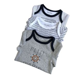 100% Cotton Customized Color Snap Button Long Sleeve Romper for Newborn Baby in