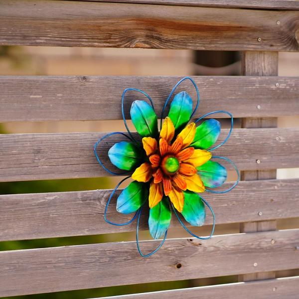 Metal Garden Ornaments Modern Flower Metal Garden Wall Decorations