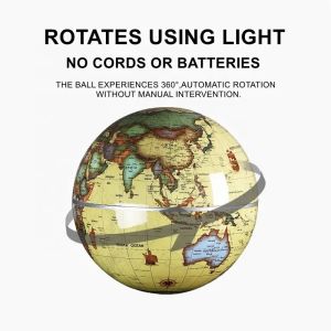 Kids Solar Powered Rotating Globe Learning Children Educational Toys