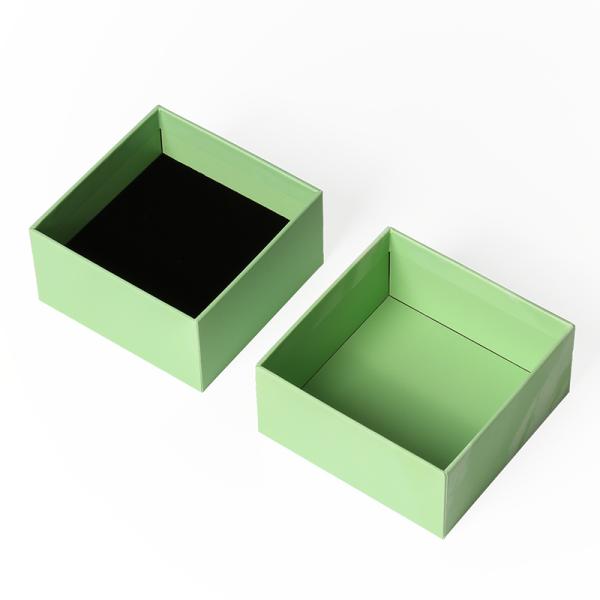 Custom Logo Rigid Paper Cardboard Jewelry Gift Box with Lid and Base Foam Insert