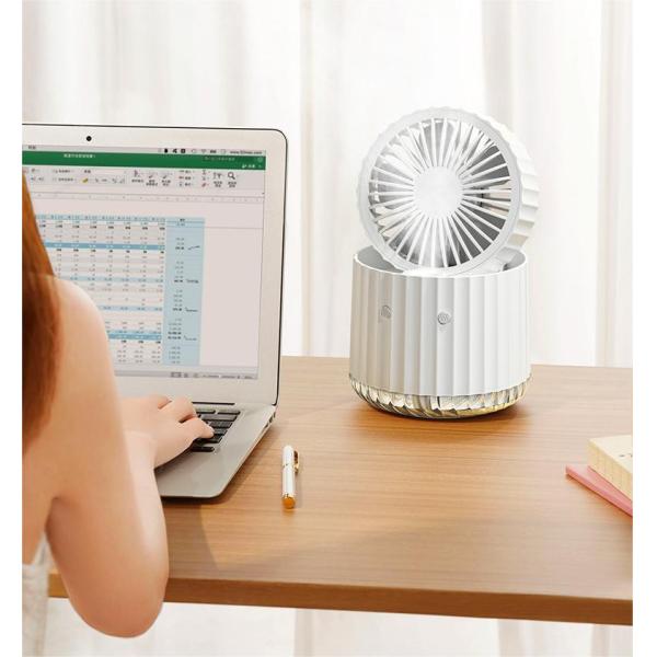 Ultra-Quiet Desktop Cooling Fan for Office and Dorm 1000mAh/1200mAh Battery Capacity