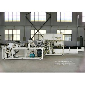 HMI Operation Semi Automatic Stack Diaper Sanitary Napkin Packing Machine