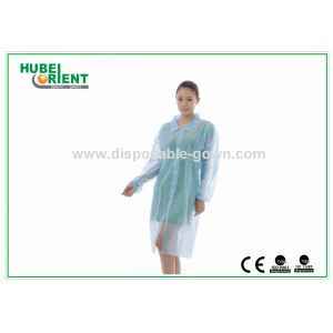 Disposable Protective Nonwoven Lab Coat With Snap Closure