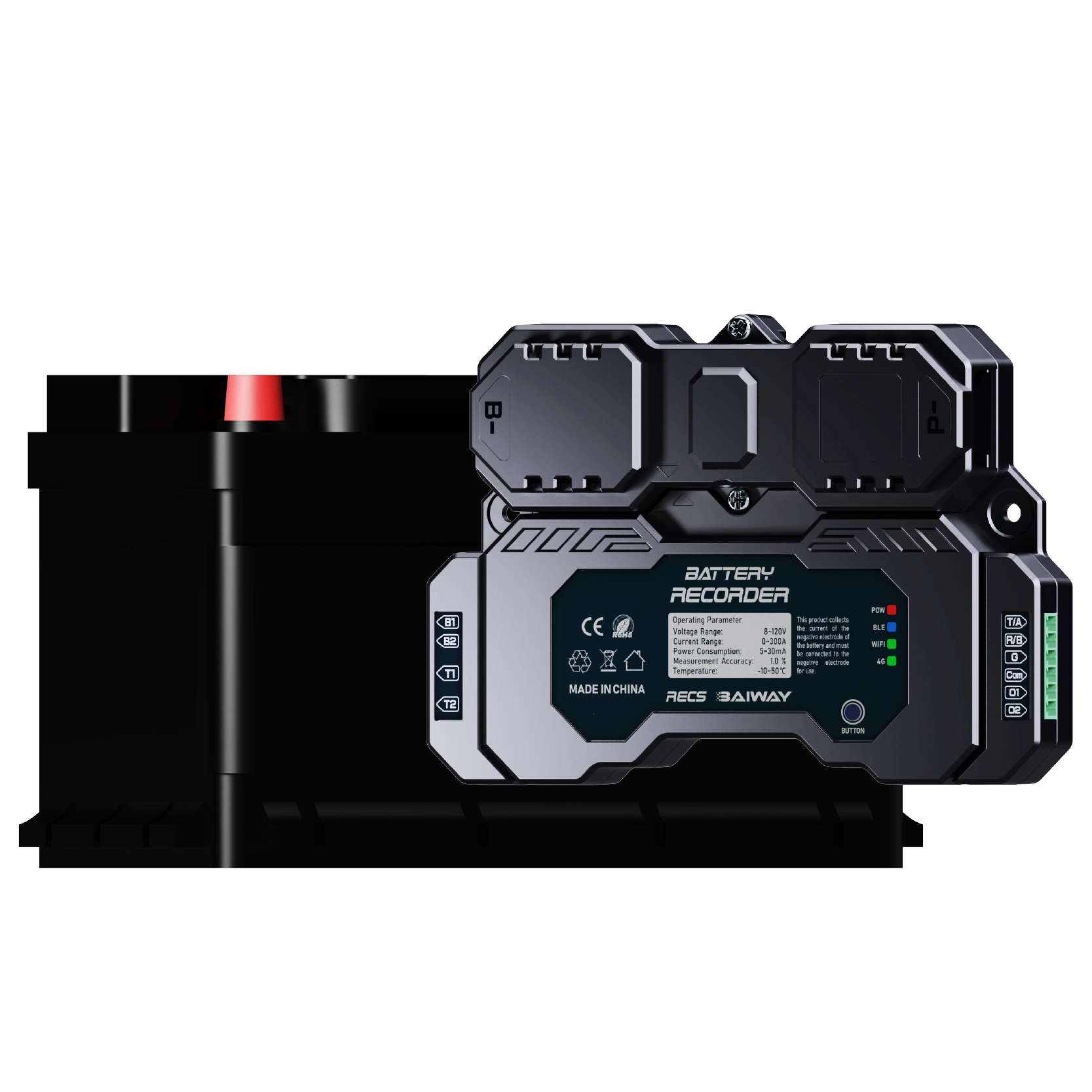 China RECS Forklift Battery Monitor Module Bluetooth/WiFi/4G/RS485 Dual Control Outputs on sale