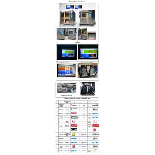 Climatic High Low Temperature Thermal Shock Chamber , Thermal Shock Equipment Hot , Cold Impact Testing Machine