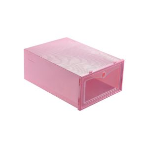 Dustproof Polypropylene Shoe Stackable Plastic Storage Boxes 18L