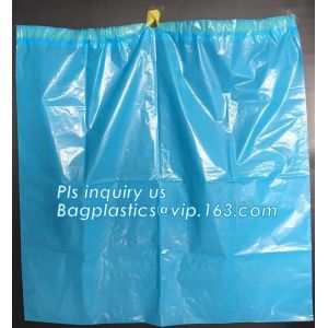 Super Jumbo Large Drawstring Autoclavable Biohazard Bags, Thick Polyethylene Bag