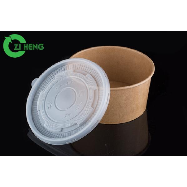 Buy 8 Oz Small Disposable Paper Bowls With PP Lid Double PE Coating Food Grade at wholesale prices