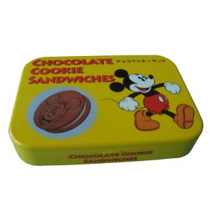 CMYK 4C Biscuit Tin Box 0.25mm Large Rectangular Tin Containers
