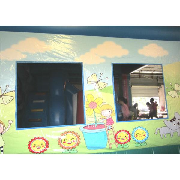 Water Park Flower Combo Airflow Bouncy Castle , Customized Kids Jumping Castle