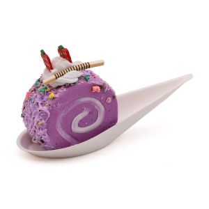 Biodegradable tear drop spoon shape sugarcane fruit dish disposable bagasse