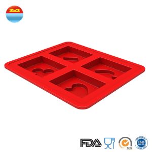 Poker Ice Cream Silicone Ice Trays Environment Protection With Matt Surface