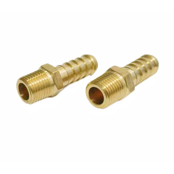3/8" Barb X 3/8" NPT Male Brass Hose Barb Fittings CNC