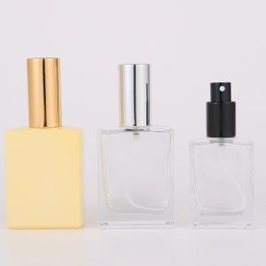 30ml Empty Glass Perfume Oil Cosmetic Bottle Packaging Flat Shoulder Square