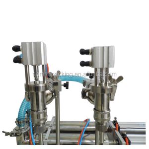 High Quality Double Heads Pneumatic Piston Milk Filling Machine, Liquid
