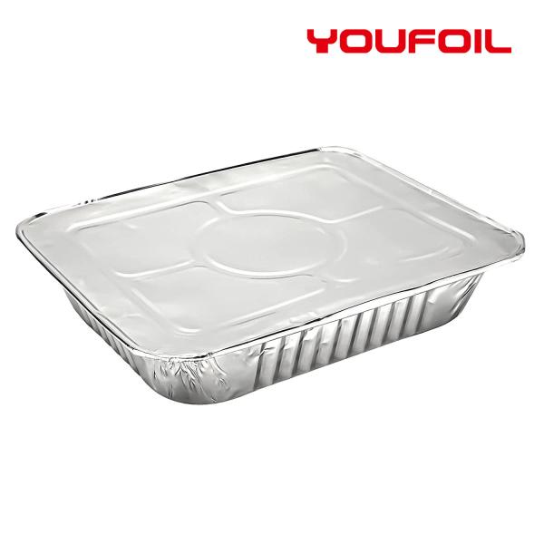 Buy Penetration Resistant Rectangular Aluminum Foil Container Half Size Pan With Lid at wholesale prices